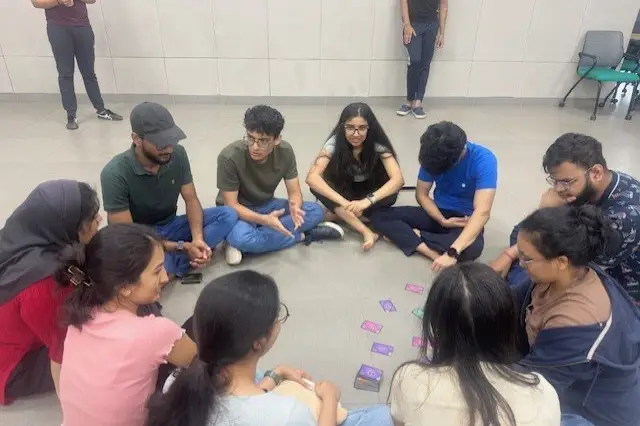 students playing