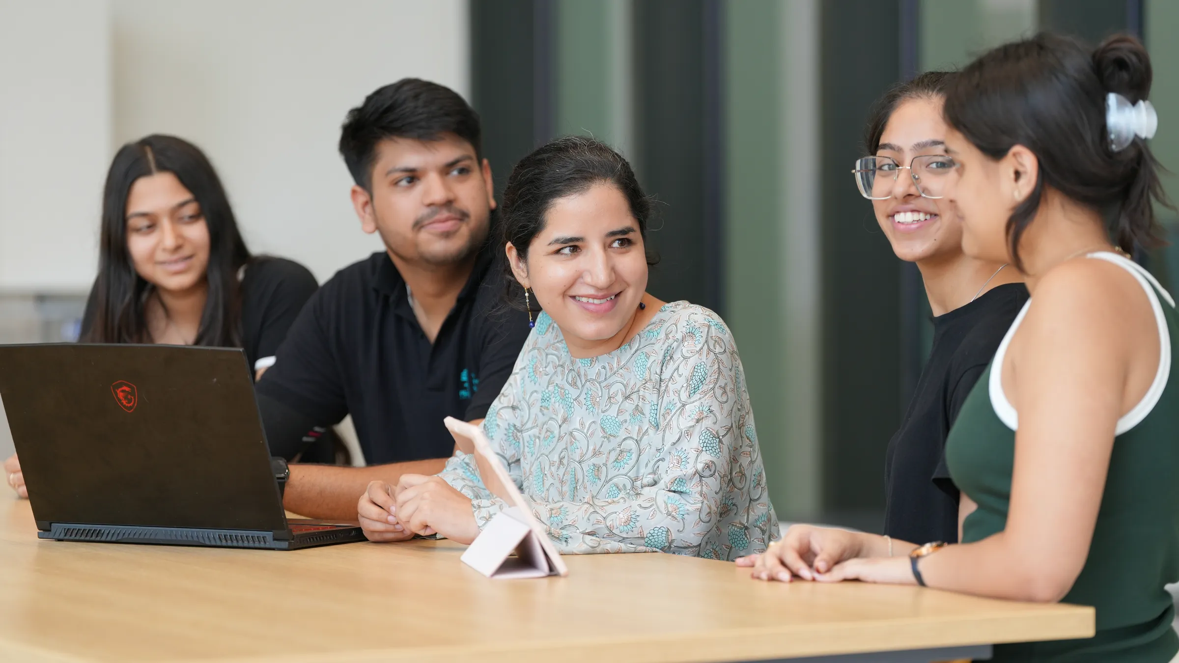Prof Sidhu teaching her students