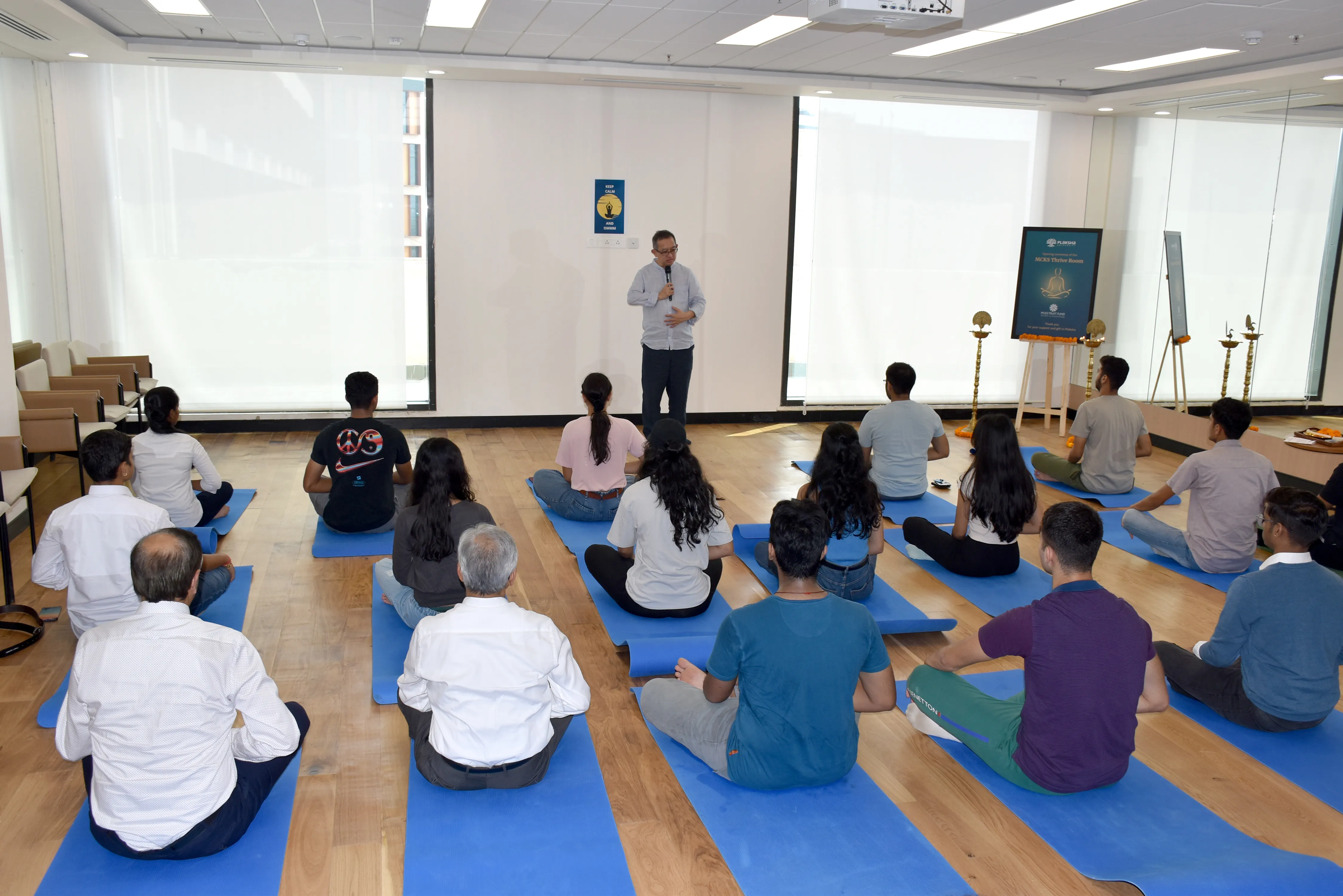 People doing yoga