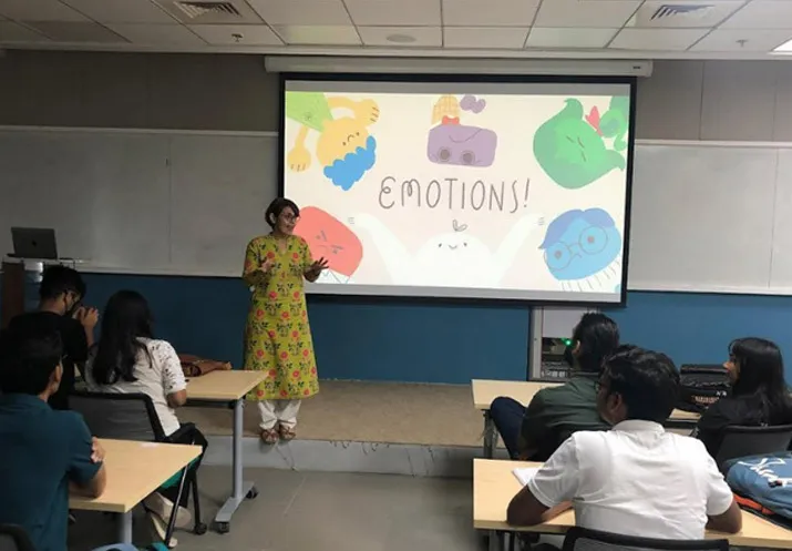 Teacher teaching students
