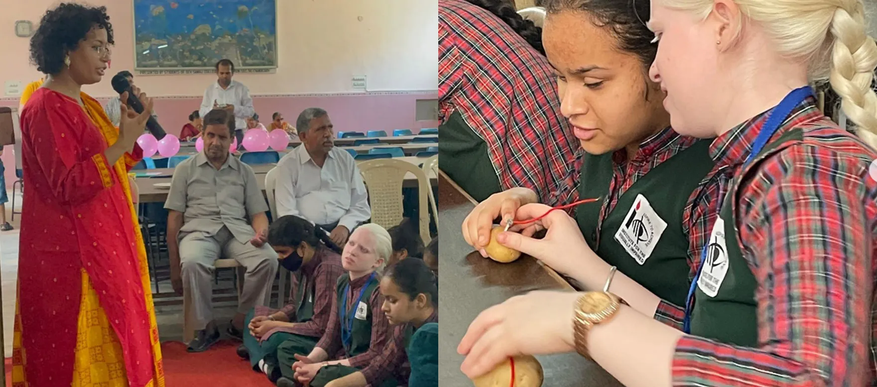 Blind school visit images