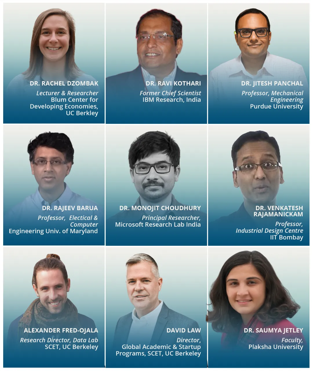 Top notch faculty from across the globe